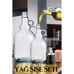 ModaCar Yağ Şişe Seti 4 Adet Mantar ve Tıpa F.Geronimo Design 
