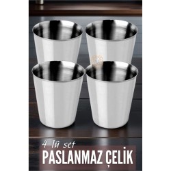 ModaCar Çelik Bardak Seti 4 Adet Fazio Giacinto Design 