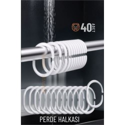 ModaCar Banyo Perde Halkaları 40 ADET 