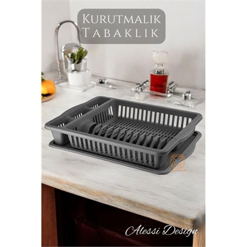 ModaCar Bulaşık Durulama Sepeti Tabaklık Bulaşık Kurutmalık GRİ Alessi ModaCar Bulaşık Durulama Sepeti Tabaklık Bulaşık Kurutmalık GRİ Alessi