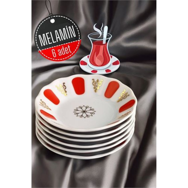 ModaCar Melamin Çay Tabağı 6 Adet ModaCar Melamin Çay Tabağı 6 Adet