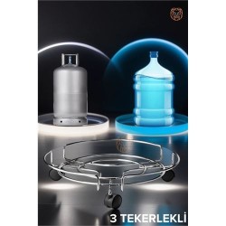 ModaCar Tekerlekli Alüminyum Tüp ve Damacana Altlığı 
