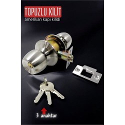 ModaCar Topuzlu Kilit Amerikan Kapı Kilit Buton Set 