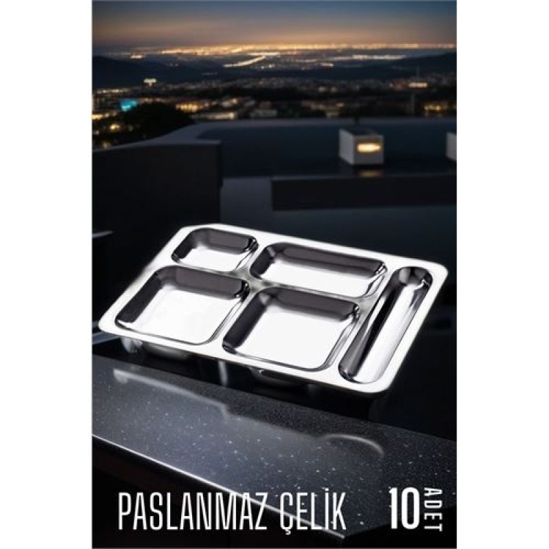 ModaCar Çelik Tabldot Tepsi 10 ADET ModaCar Çelik Tabldot Tepsi 10 ADET