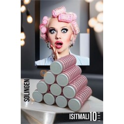 ModaCar Isıtmalı Sulu Bigudi 2.5 cm 10 Adet Solingen Professional 