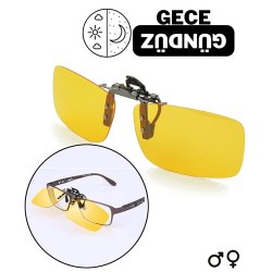ModaCar Gece Gündüz Sürüş Gözlük İlavesi Clip-On Polarize 