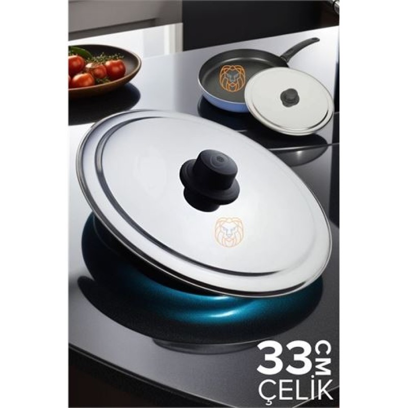 ModaCar 33 cm Kızartma Tavası Kapağı Çelik Żelazny Design ModaCar 33 cm Kızartma Tavası Kapağı Çelik Żelazny Design