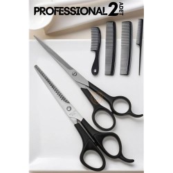 ModaCar Berber Makas Ara Makas Seti Profesyonel 6.5 inç Çelik 