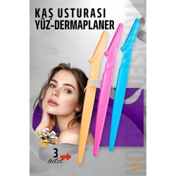 ModaCar Kaş Şekillendirici Kaş Dermaplaner Yüz Usturası 3 ADET 
