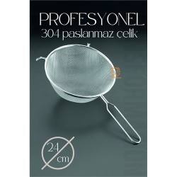 ModaCar 24 Cm Süzgeç 304 Paslanmaz Çelik  