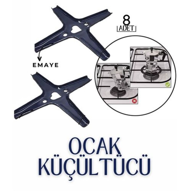 ModaCar 8 ADET Mutfak Gazlı Ocak Küçültücü Brokis Design 719042 ModaCar 8 ADET Mutfak Gazlı Ocak Küçültücü Brokis Design 719042