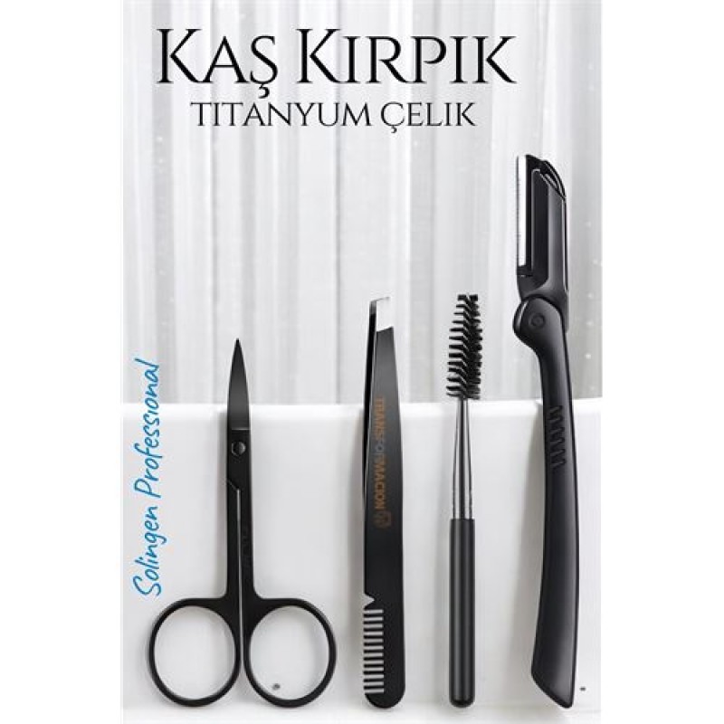 ModaCar Kirpik Kaş Bakım Kiti Titanyum Çelik Solingen ModaCar Kirpik Kaş Bakım Kiti Titanyum Çelik Solingen