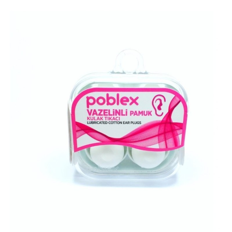 Poblex Vazelinli Pamuk Kulak Tıkacı 4'lü Poblex Vazelinli Pamuk Kulak Tıkacı 4'lü
