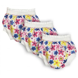 Sema Baby 3'lü Desenli Lüks Alıştırma Külodu  No.1 10-15 kg - Flowers