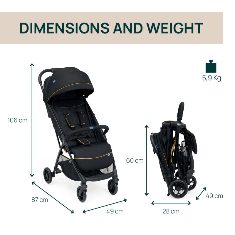 Chicco Glee Bebek Arabası - Uneven Siyah Chicco Glee Bebek Arabası - Uneven Siyah