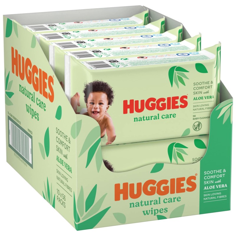 Huggies Natural Care Yenidoğan Islak Bebek Havlusu 10x56 Yaprak Huggies Natural Care Yenidoğan Islak Bebek Havlusu 10x56 Yaprak