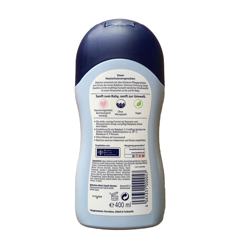 Bübchen Yenidoğan Hassas Ciltler için Göz Yakmayan Şampuan & Duş Kremi 400 ml Bübchen Yenidoğan Hassas Ciltler için Göz Yakmayan Şampuan & Duş Kremi 400 ml