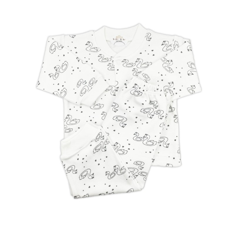 Sema Baby Sevimli Kuğu Bebek Pijama Takımı 6-9 Ay Sema Baby Sevimli Kuğu Bebek Pijama Takımı 6-9 Ay