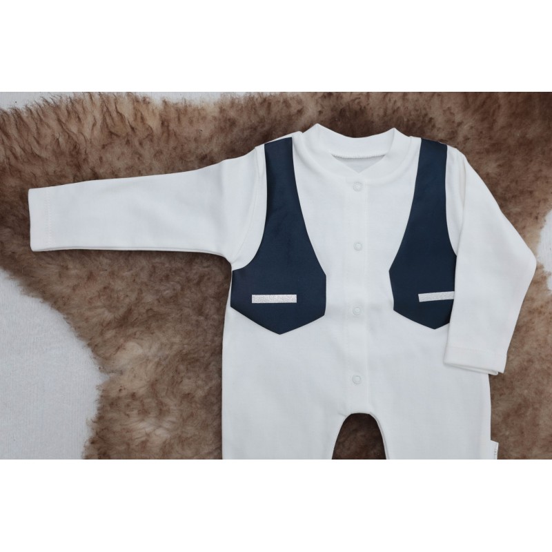 Sema Baby Pamuklu Bebek Tulumu 3-6 Ay - Smokin