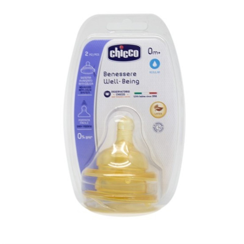 Chicco Biberon Emziği 0ay+2li Normal Akış Kauçuk Chicco Biberon Emziği 0ay+2li Normal Akış Kauçuk