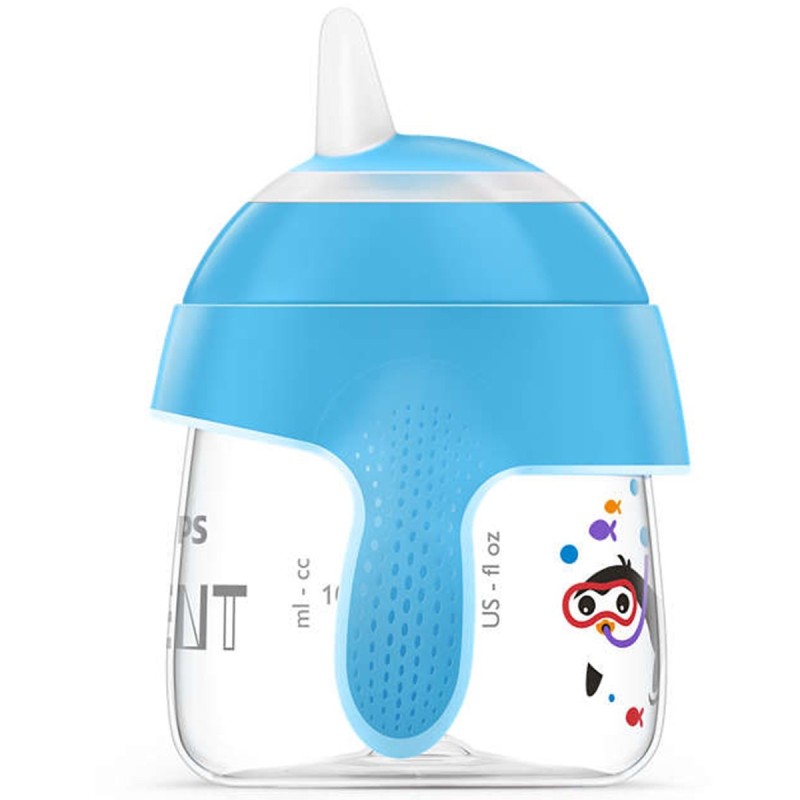 Avent Penguen Damlatmaz Bardak - 6m+ 200 Ml - Mavi Avent Penguen Damlatmaz Bardak - 6m+ 200 Ml - Mavi