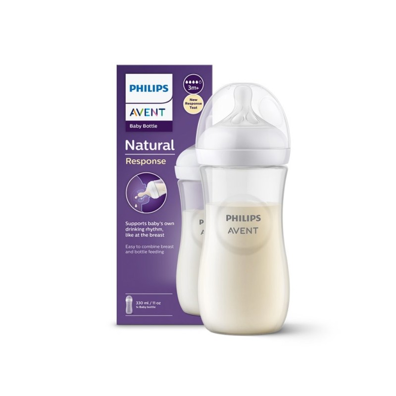 Philips Avent Natural Response PP Biberon 3 Ay+ 330ml SCY906/01 Philips Avent Natural Response PP Biberon 3 Ay+ 330ml SCY906/01