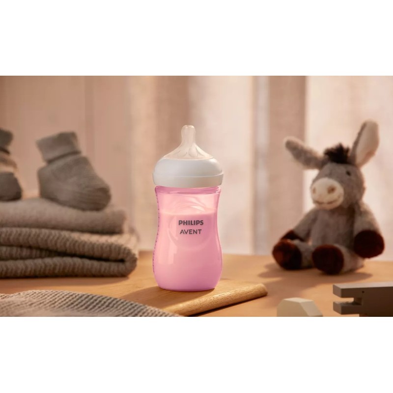 Philips Avent Natural Response PP Pembe Biberon 1+ Ay 260 ml SCY903/11 Philips Avent Natural Response PP Pembe Biberon 1+ Ay 260 ml SCY903/11
