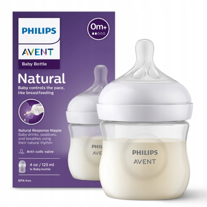 Philips Avent Natural Response PP Biberon 0 Ay+125ml SCY900/01 Philips Avent Natural Response PP Biberon 0 Ay+125ml SCY900/01