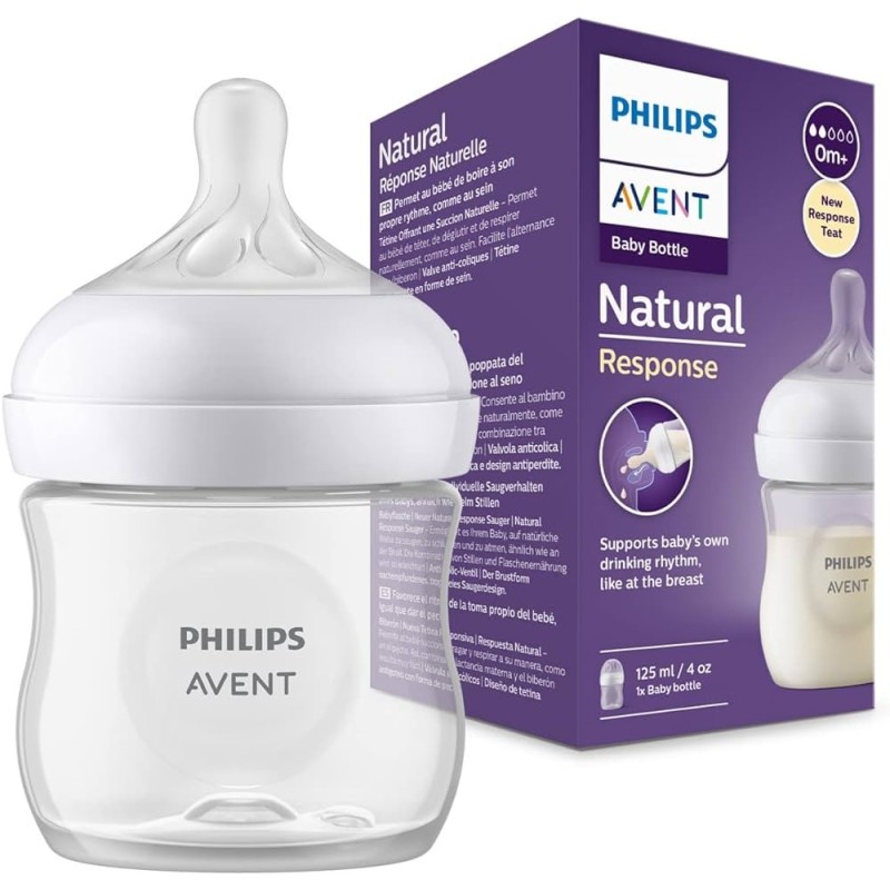 Philips Avent Natural Response PP Biberon 0 Ay+125ml SCY900/01 Philips Avent Natural Response PP Biberon 0 Ay+125ml SCY900/01