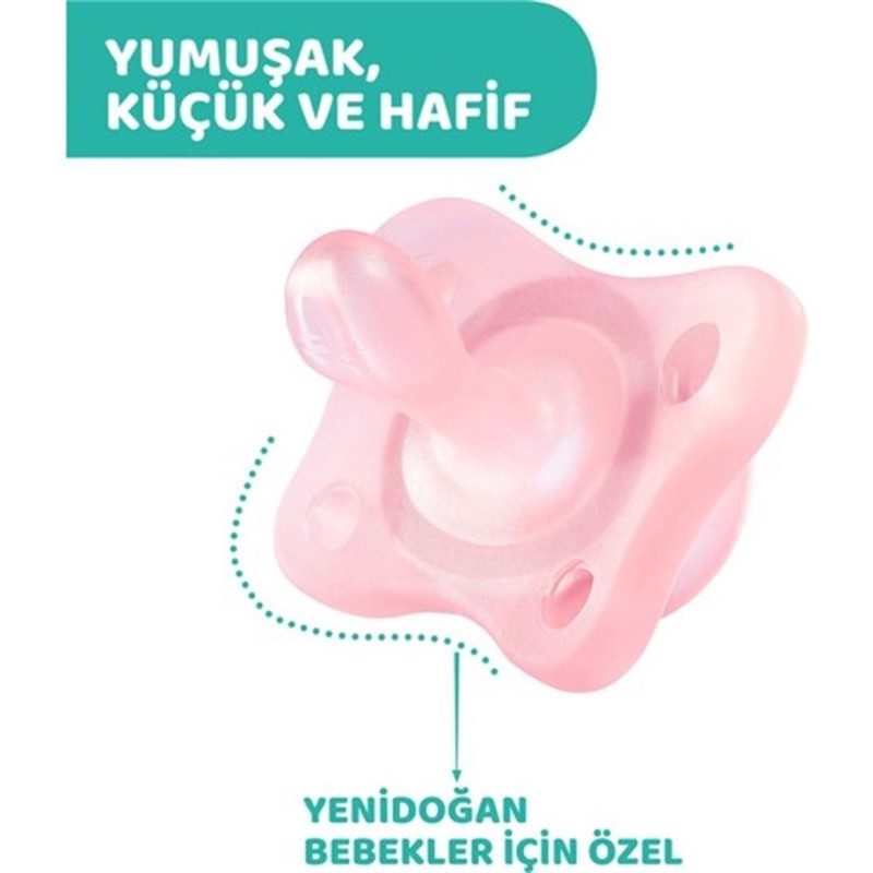 Chicco PhysioForma Mini Soft 2li Emzik 2-6 Ay Kız