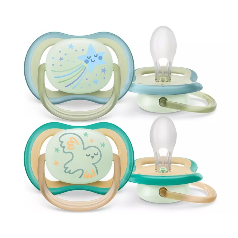 Philips Avent Ultra Air Night Karanlıkta Parlar Gece Emziği 0-6 ay Erkek SCF376/18 Philips Avent Ultra Air Night Karanlıkta Parlar Gece Emziği 0-6 ay Erkek SCF376/18