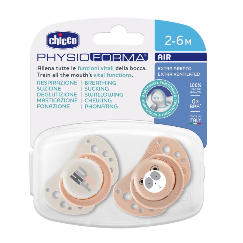 Chicco PhysioForma Air 2'li Silikon Emzik 2-6 Ay Kız Chicco PhysioForma Air 2li Silikon Emzik 2-6 Ay Kız