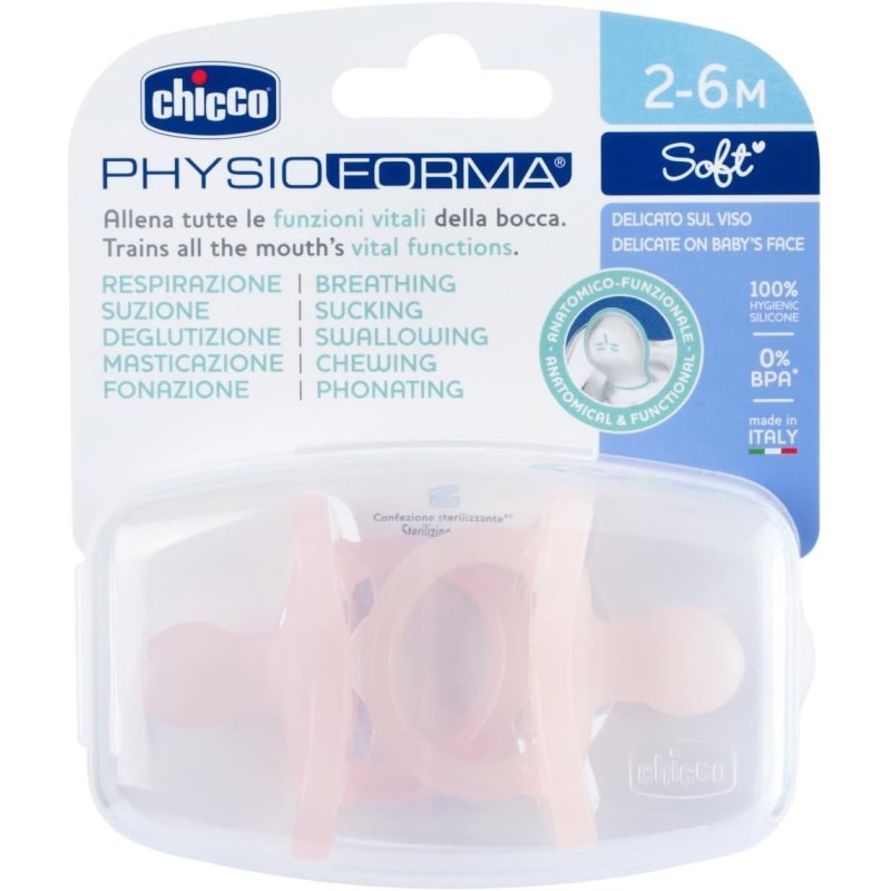 Chicco PhysioForma Soft 2'li Silikon Emzik 2-6 Ay Kız Chicco PhysioForma Soft 2li Silikon Emzik 2-6 Ay Kız