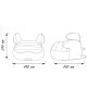Comfymax Isofixli Yükseltici 15-36kg Oto Koltuğu - Blue Line