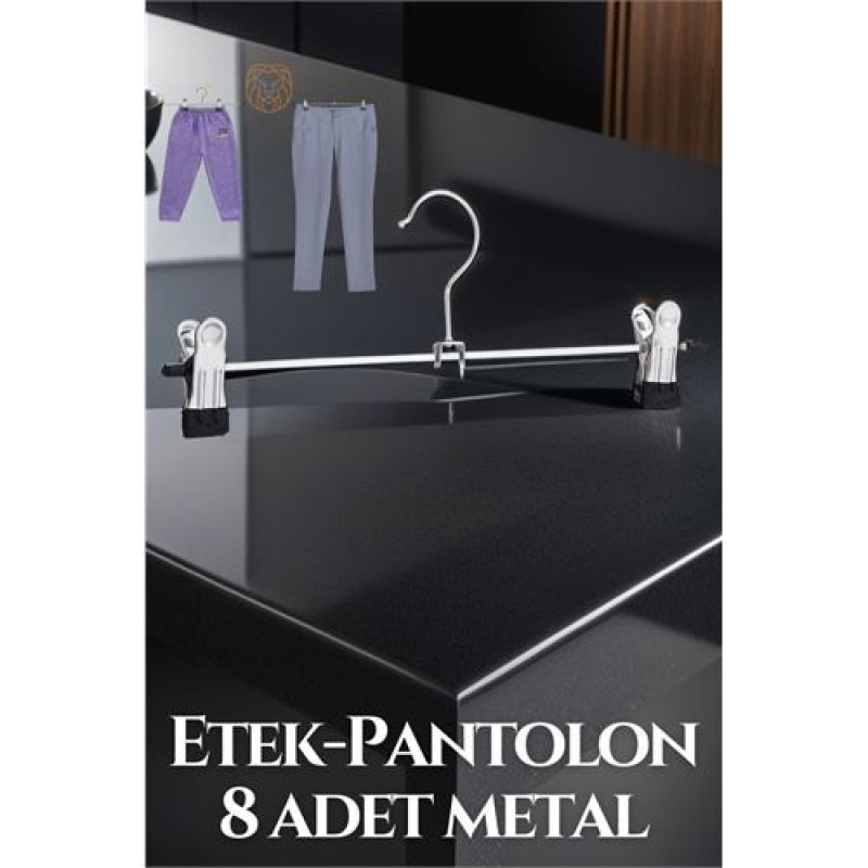 Modacar Metal Etek Pantolon Askısı - Mandallı Etek Askısı Pantolon Askısı 8 Adet Modacar Metal Etek Pantolon Askısı - Mandallı Etek Askısı Pantolon Askısı 8 Adet