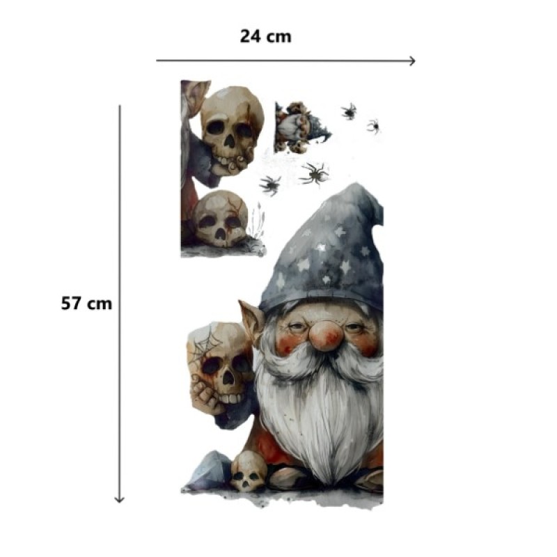 Gotik Cüce ve Kafatası Duvar Sticker Seti Gotik Cüce ve Kafatası Duvar Sticker Seti