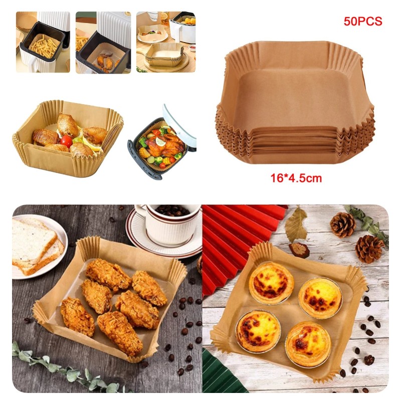 Büyük Boy Air Fryer Fritöz Pişirme Kağıdı 50 Adet Büyük Boy Air Fryer Fritöz Pişirme Kağıdı 50 Adet