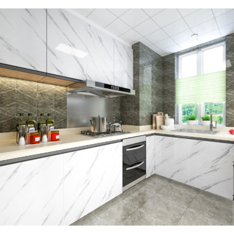 Doğal Mermer Desenli Yapışkanlı Tezgah Folyosu 5M Doğal Mermer Desenli Yapışkanlı Tezgah Folyosu 5M