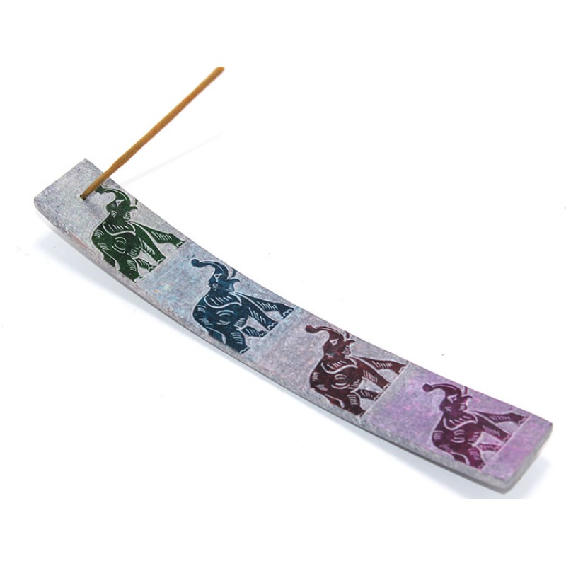 Obsidian Taşı Fil Tasarımlı Kayık Tütsülük Obsidian Taşı Fil Tasarımlı Kayık Tütsülük