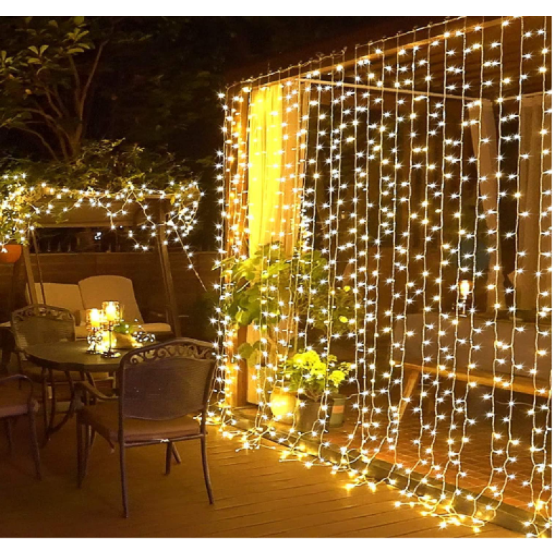 2x2 Metre Perde Led Sarı Işık