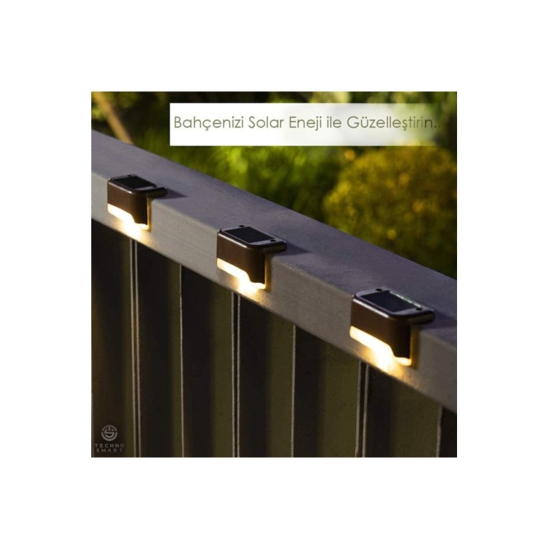 WaterProof Solar Merdiven Lambası 4 Adet WaterProof Solar Merdiven Lambası 4 Adet