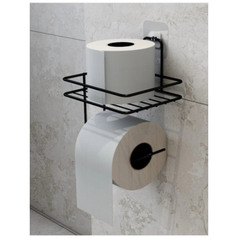 Pratik Yapışkanlı Metal Tuvalet Kağıdı Tutucu Pratik Yapışkanlı Metal Tuvalet Kağıdı Tutucu
