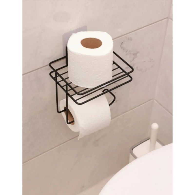 Pratik Yapışkanlı Metal Tuvalet Kağıdı Tutucu Pratik Yapışkanlı Metal Tuvalet Kağıdı Tutucu