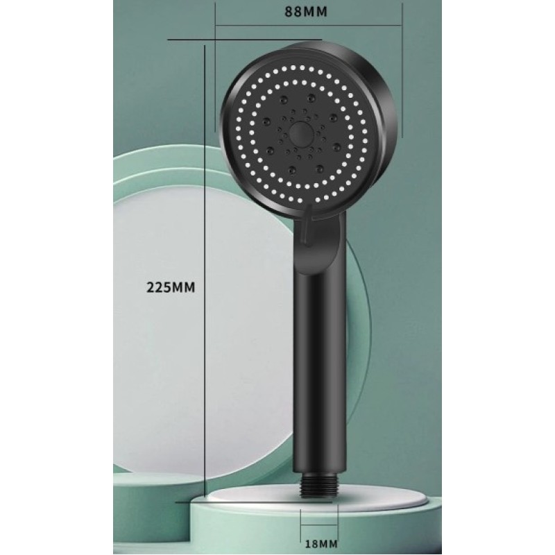 5 Kademeli Duş Başlığı Siyah 5 Kademeli Duş Başlığı Siyah