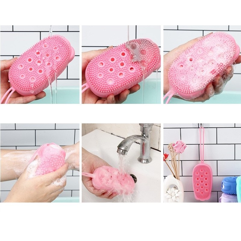 Süngerli Silikon Banyo Kesesi Süngerli Silikon Banyo Kesesi