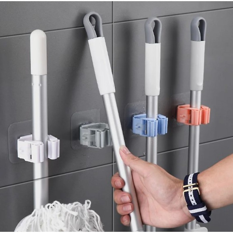 Yapışkanlı Mop Tutucu Seti 4 Adet Yapışkanlı Mop Tutucu Seti 4 Adet