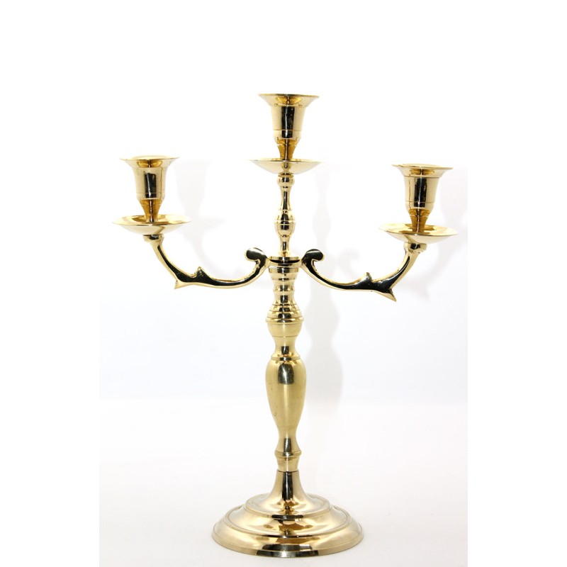 Pirinç 3lü Şamdan Model 2