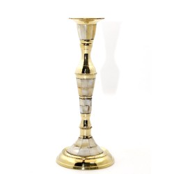 Tekli Pirinç Sedefli Şamdan Model 1 