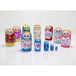 5'li Ahşap Matruşka 