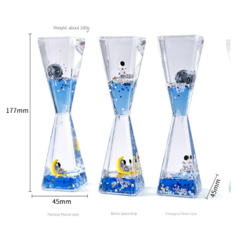 Uzay Temalı Dökülen Yağ Kum Saati Uzay Temalı Dökülen Yağ Kum Saati